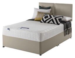 Silentnight Hatfield Small Double Memory Divan Bed - Sand - thumbnail 1