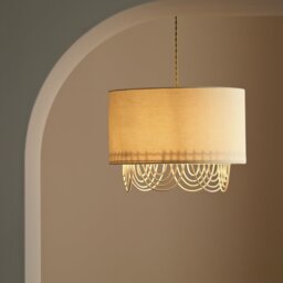 Habitat Two Tier Scallop Natural Easy Fit Lampshade - 35cm - thumbnail 2