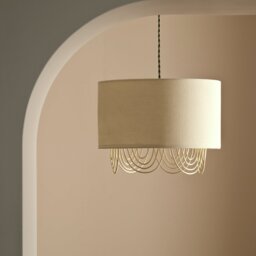 Habitat Two Tier Scallop Natural Easy Fit Lampshade - 35cm - thumbnail 1