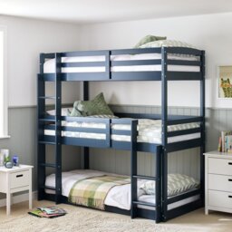 Argos Home Josie Triple Single Bunk Bed - Blue - thumbnail 1