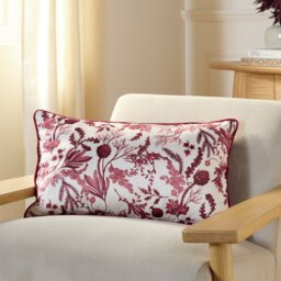 Argos Home Foilage Velvet Cushion - 50x30cm - thumbnail 1