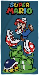 Mario Leaping kids Beach Towel - Multicoloured