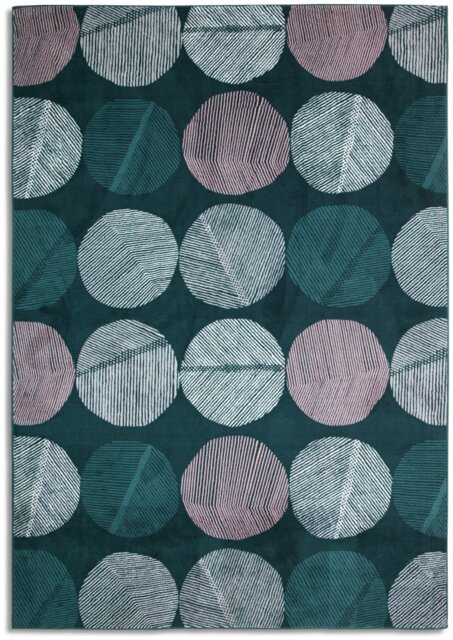 Argos Home Skandi Leaf Teal Cut Pile Rug - 160x230cm