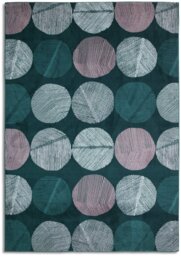 Argos Home Skandi Leaf Teal Cut Pile Rug - 160x230cm - thumbnail 2