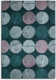Argos Home Skandi Leaf Teal Cut Pile Rug - 160x230cm - thumbnail 1