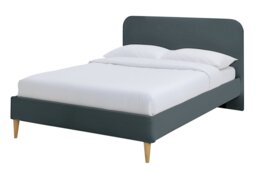 Argos Home Mya Small Double Fabric Bed Frame - Blue - thumbnail 2