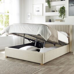 CL Soho Twill Double Ottoman Bedframe - Natural - thumbnail 2