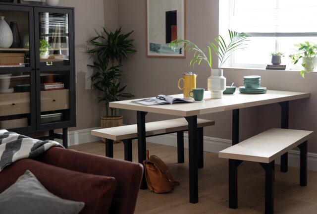 Habitat Zayn Wood Effect Dining Table - Birch - image 1