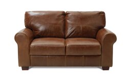 Argos Home Salisbury Leather 2 Seater Sofa - Tan