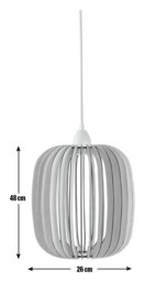 Habitat Achille Natural Wooden Easy Fit Lampshade - 26cm - thumbnail 2