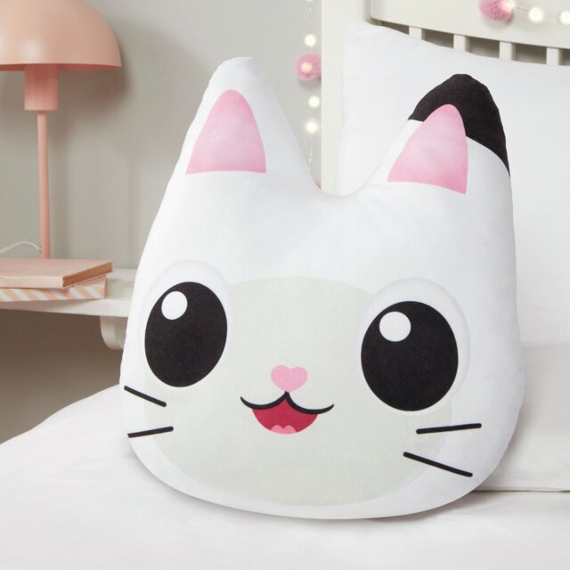 Gabby's Dollhouse Pandy Paws Shaped Cushion White - 35x30cm - image 1