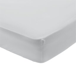 Habitat Egyptian Cotton 400TC Plain Grey Fitted Sheet-Double