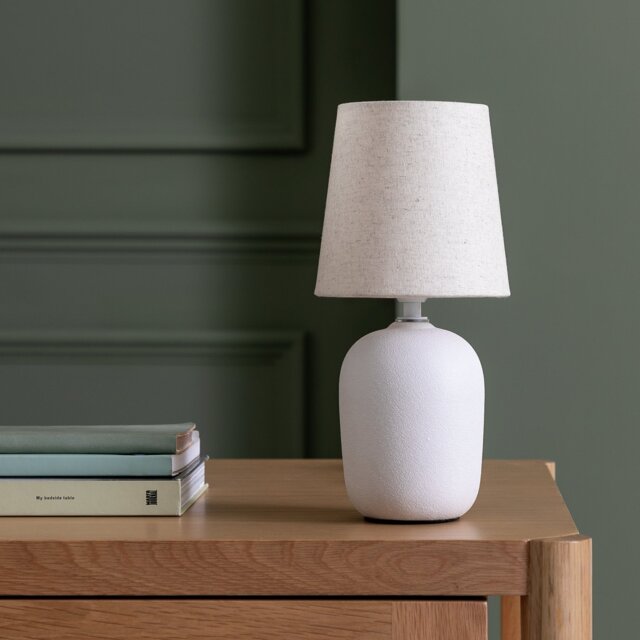 Habitat Mini Ashi Ceramic Table Lamp - Off White - image 1