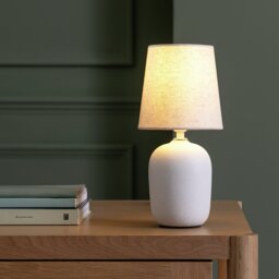 Habitat Mini Ashi Ceramic Table Lamp - Off White - thumbnail 2