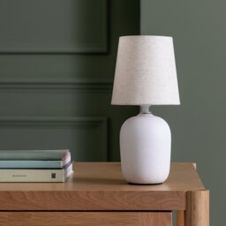 Habitat Mini Ashi Ceramic Table Lamp - Off White