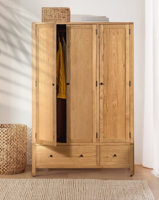 Habitat Finchley 3 Door Wardrobe - Oak - image 1