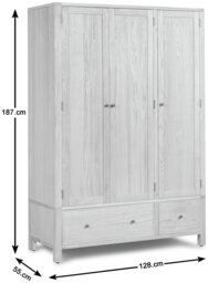 Habitat Finchley 3 Door Wardrobe - Oak - thumbnail 2