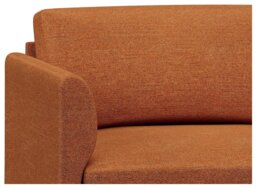 Hutch Fabric Curve Arm 7 Seater Corner Sofa - Rust - thumbnail 2