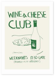 East End Prints Wine Cheese Art Print - A3 - thumbnail 2