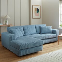 Argos Home Christie Fabric Left Hand Chaise Sofa - Sky Blue - thumbnail 2
