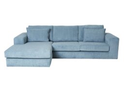 Argos Home Christie Fabric Left Hand Chaise Sofa - Sky Blue - thumbnail 1