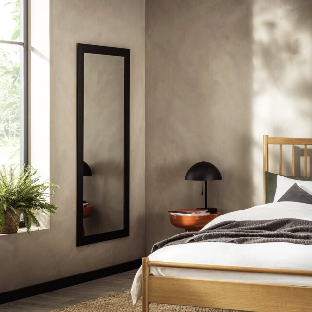 Habitat Black Full Length Wall Mirror - 150x65cm