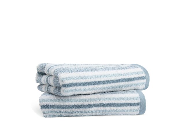 Habitat Coastal Stripe 2 Piece Face Cloth - Blue & White - image 1