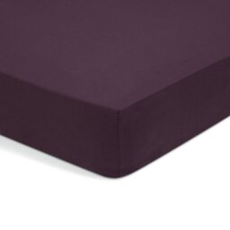 Habitat Cotton Rich 180 TC Grape Fitted Sheet - Double - thumbnail 1