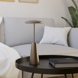 EGLO Piccola Steel LED Bathroom Portable Table Lamp - Bronze - thumbnail 1