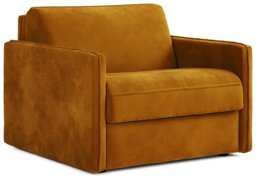 Jay-Be Slim Velvet Cuddle Chair Sofa Bed - Gold - thumbnail 1