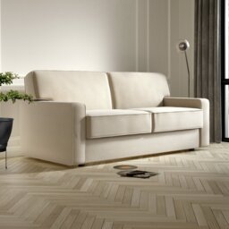 Jay-Be Linea Fabric 3 Seater Sofa Bed - Stone - thumbnail 2