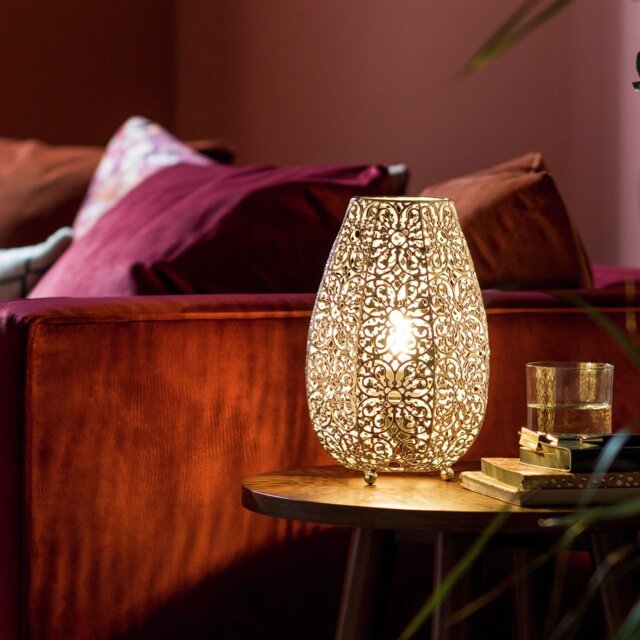 Argos Home Global Fretwork Table Lamp - image 1