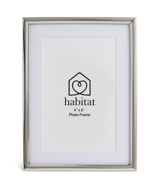 """Habitat Skinny Silver Metal Picture Frame - 4x6""""""" - image 1