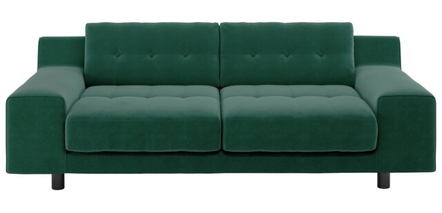 Habitat Hendricks Velvet 3 Seater Sofa - Emerald Green - image 1