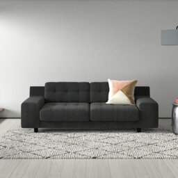 Habitat Hendricks Velvet 3 Seater Sofa - Emerald Green - thumbnail 2