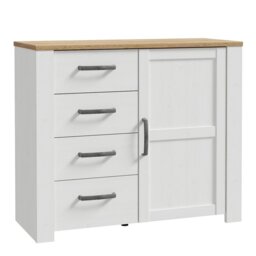 Furniture To Go Bohol 1 Door 4 Drawer Sideboard - White - thumbnail 2
