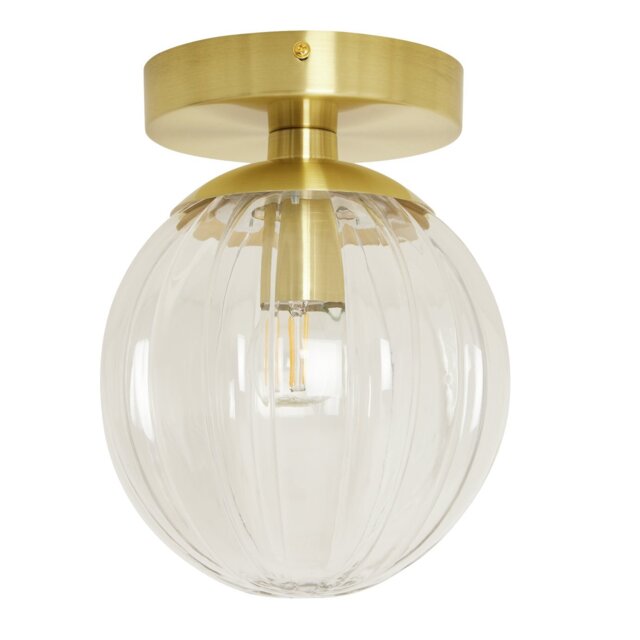 Argos Home Metal Bathroom Flush Ceiling Light - Brushed Brass - image 1