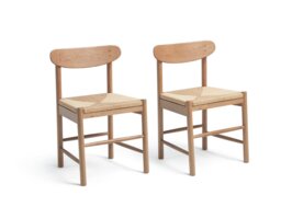 Habitat Hanna Pair of 2 Oak Dining Chairs - Natural