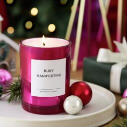 Argos Home Singlewick Candle - Geranium & Basil