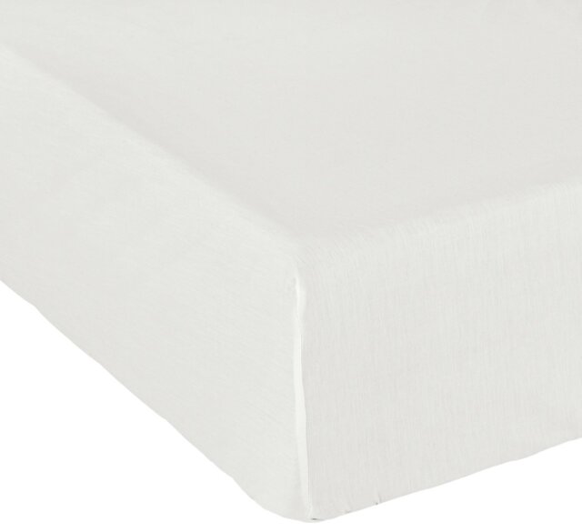 Habitat Cotton Rich 180 TC Plain Cream Fitted Sheet - King - image 1