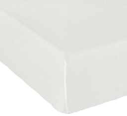 Habitat Cotton Rich 180 TC Plain Cream Fitted Sheet - King - thumbnail 1
