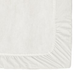 Habitat Cotton Rich 180 TC Plain Cream Fitted Sheet - King - thumbnail 2
