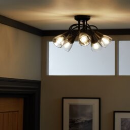 Argos Home Curico Metal 5 Light Flush Ceiling Light- Black - thumbnail 2
