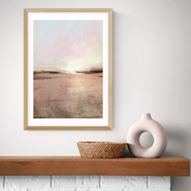 East End Prints New Dawn Oak Frame Art Print - A2 - image 1