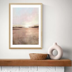 East End Prints New Dawn Oak Frame Art Print - A2