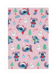 Disney Stitch Christmas Fleece Throw - Pink - 150x100cm - thumbnail 1