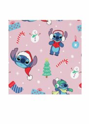 Disney Stitch Christmas Fleece Throw - Pink - 150x100cm - thumbnail 2