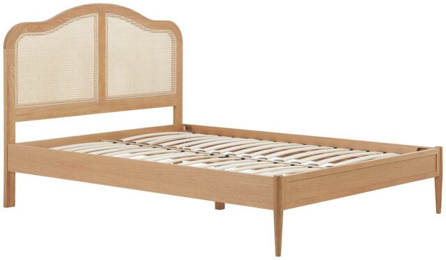 Birlea Leonie Double Rattan Bed Frame - Oak - image 1