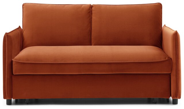 Kyoto Ruben Velvet 2 Seater Sofa Bed - Orange - image 1