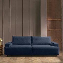 Habitat Julien Fabric 4 Seater Sofa Bed - Navy - thumbnail 1